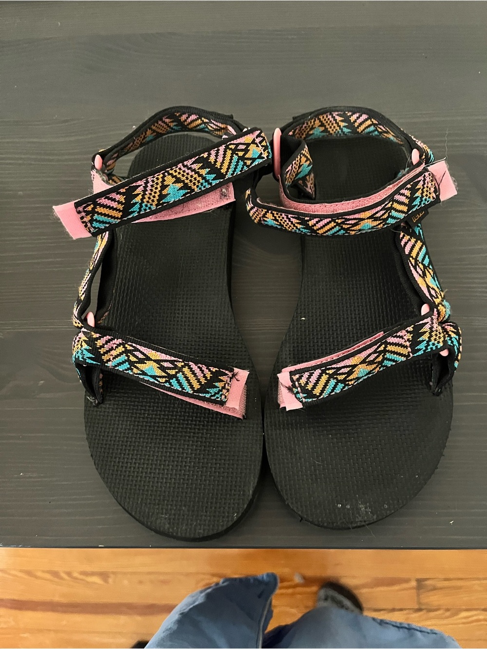 Teva Pink Multi-Pattern Strap Women's Sport Sandals
